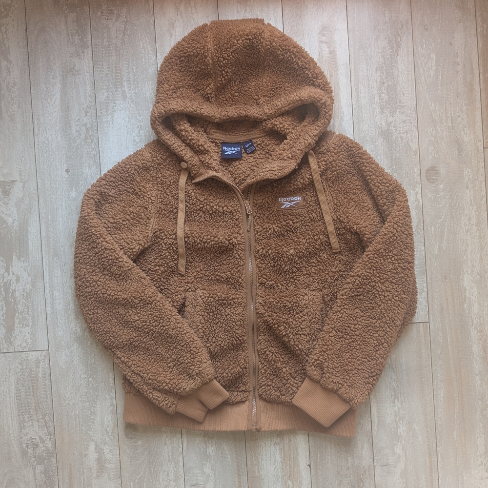 Reebok Tan Teddy Fleece Hoodie